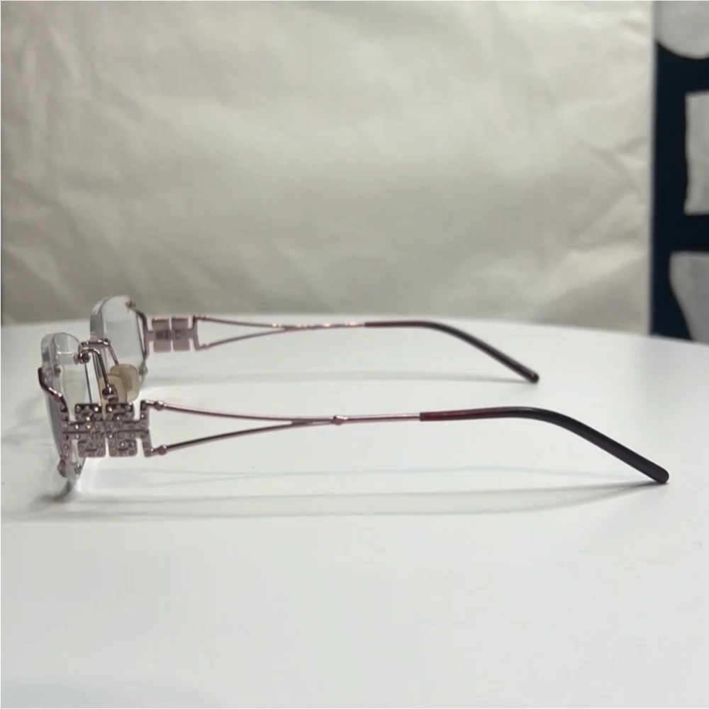 Gorgeous Authentic Versace luxury designer rimless prescription eyeglasses
